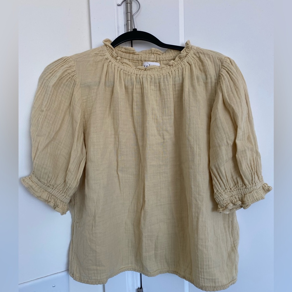 Velvet by Graham & Spencer Light Butter yellow blouse